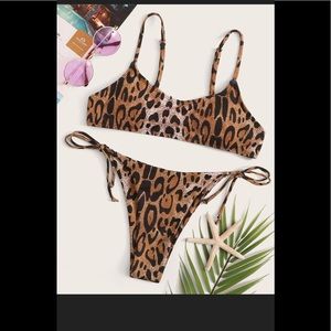 Shein Leopard thong bikini.